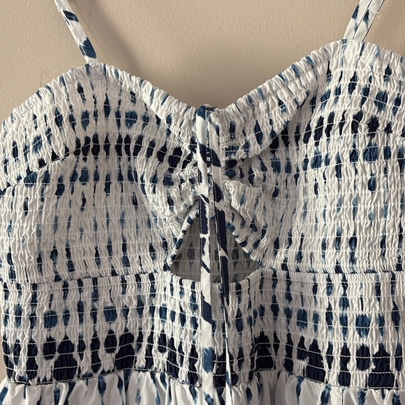 NWT Universal Thread Smocked Cut-Out Maxi Sundress Blue White Multicolor Size S - Picture 11 of 14